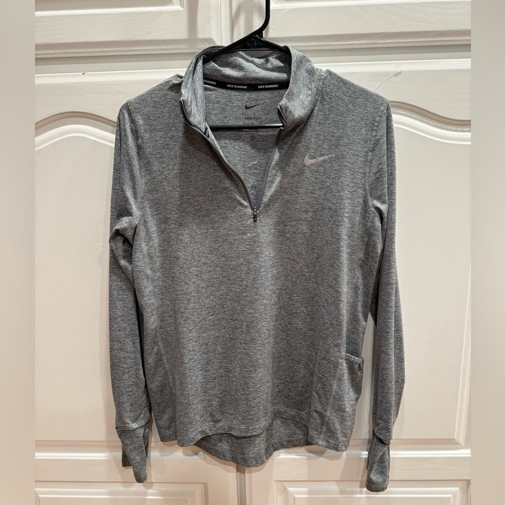 Nike Heather Gray Half-Zip Training Top